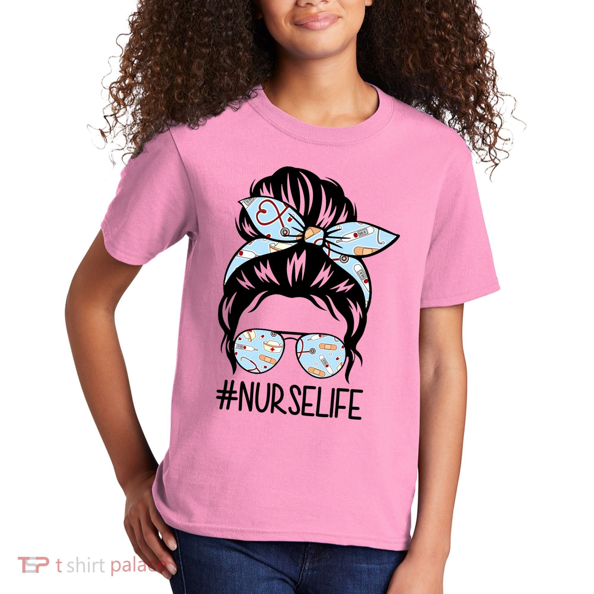 Nurse Life Female Bun Kids T-Shirt