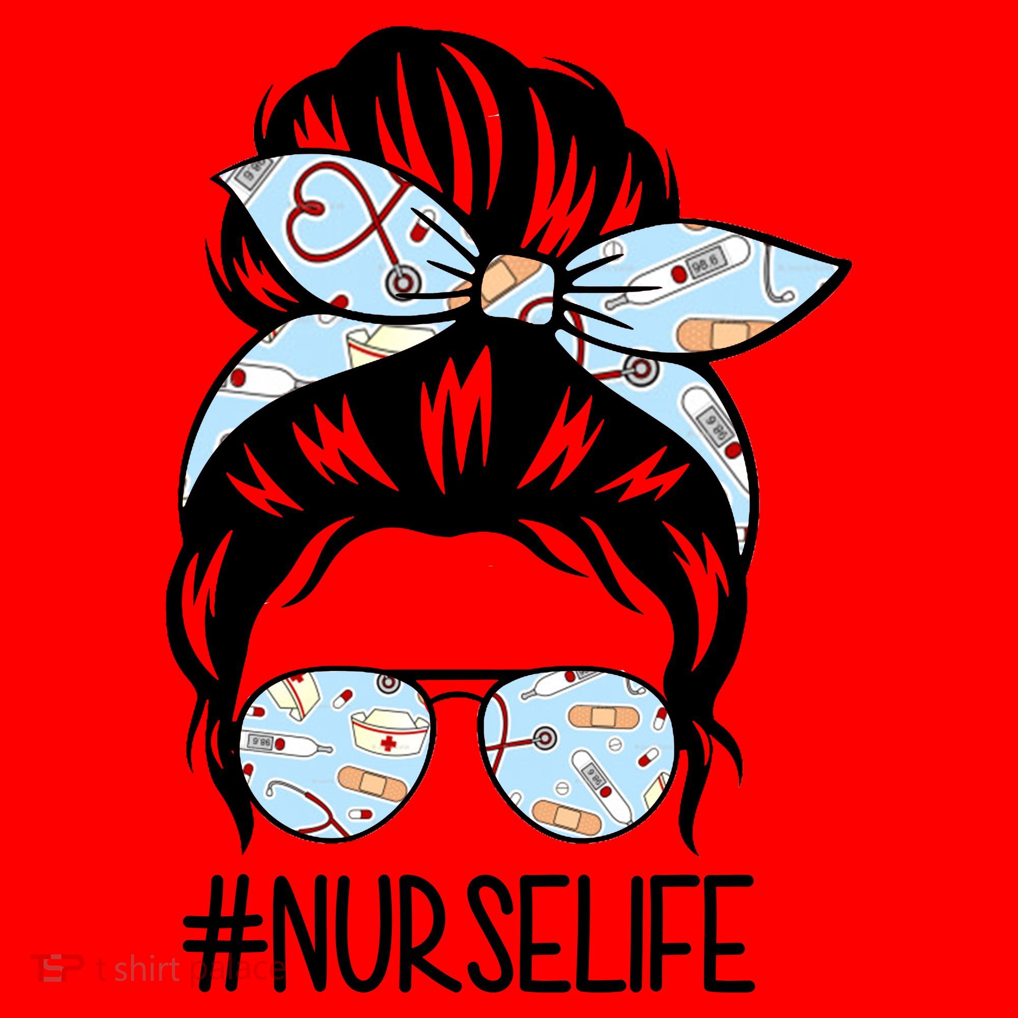 Nurse Life Female Bun Santa Hat