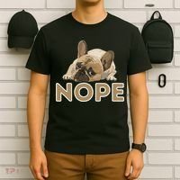 Nope Lazy Frenchie Funny French Bulldog Dog Lover T-Shirt thumb 6
