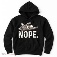 Nope Lazy French Bulldog Dog Lover Gift Hoodie thumb 0