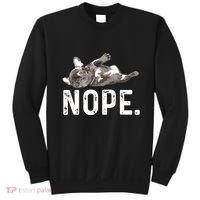 Nope Lazy French Bulldog Dog Lover Gift Sweatshirt thumb 0