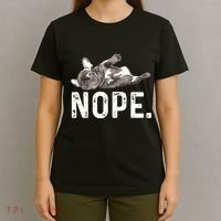 Nope Lazy French Bulldog Dog Lover Gift T-Shirt thumb 4