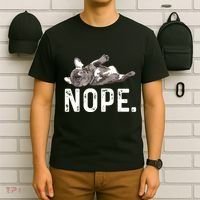 Nope Lazy French Bulldog Dog Lover Gift T-Shirt thumb 6