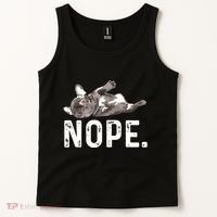 Nope Lazy French Bulldog Dog Lover Gift Tank Top thumb 2
