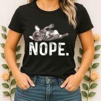 Nope Lazy French Bulldog Dog Lover Gift Women's T-Shirt thumb 2