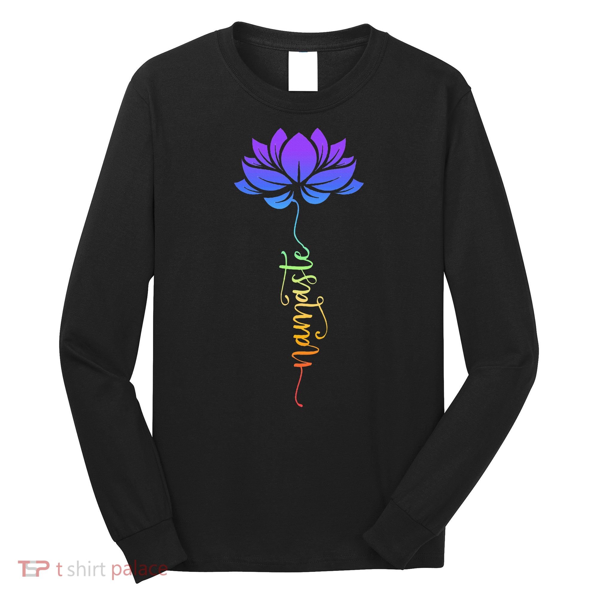 Namaste Lotus Flower Meditation Yoga Long Sleeve Shirt