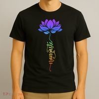 Namaste Lotus Flower Meditation Yoga T-Shirt thumb 3