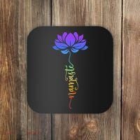 Namaste Lotus Flower Meditation Yoga Coaster thumb 0