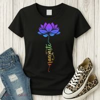 Namaste Lotus Flower Meditation Yoga Women's T-Shirt thumb 3