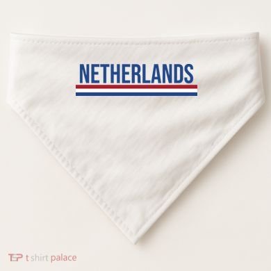 Netherlands Logo Gift USA-Made Doggie Bandana