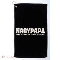 Nagypapa Like Grandpa Only Cooler Hungarian Grandfather Gift Golf Towel thumb 0