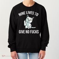 Nine Lives Give No Fucks Women's Sweatshirt thumb 0