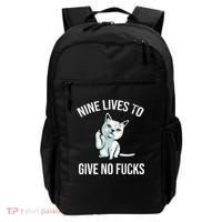 Nine Lives Give No Fucks Backpack thumb 0