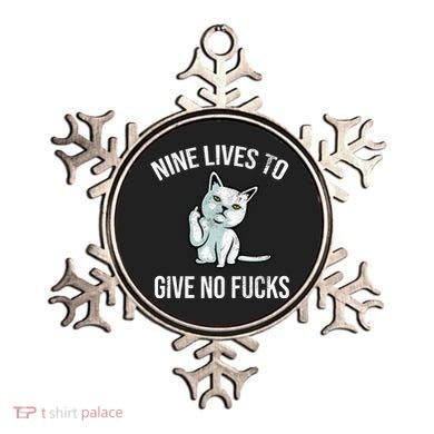 Nine Lives Give No Fucks Ornament
