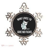 Nine Lives Give No Fucks Ornament thumb 0
