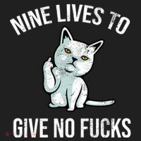 Nine Lives Give No Fucks Golf Towel thumb 3