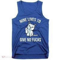 Nine Lives Give No Fucks Tank Top thumb 0