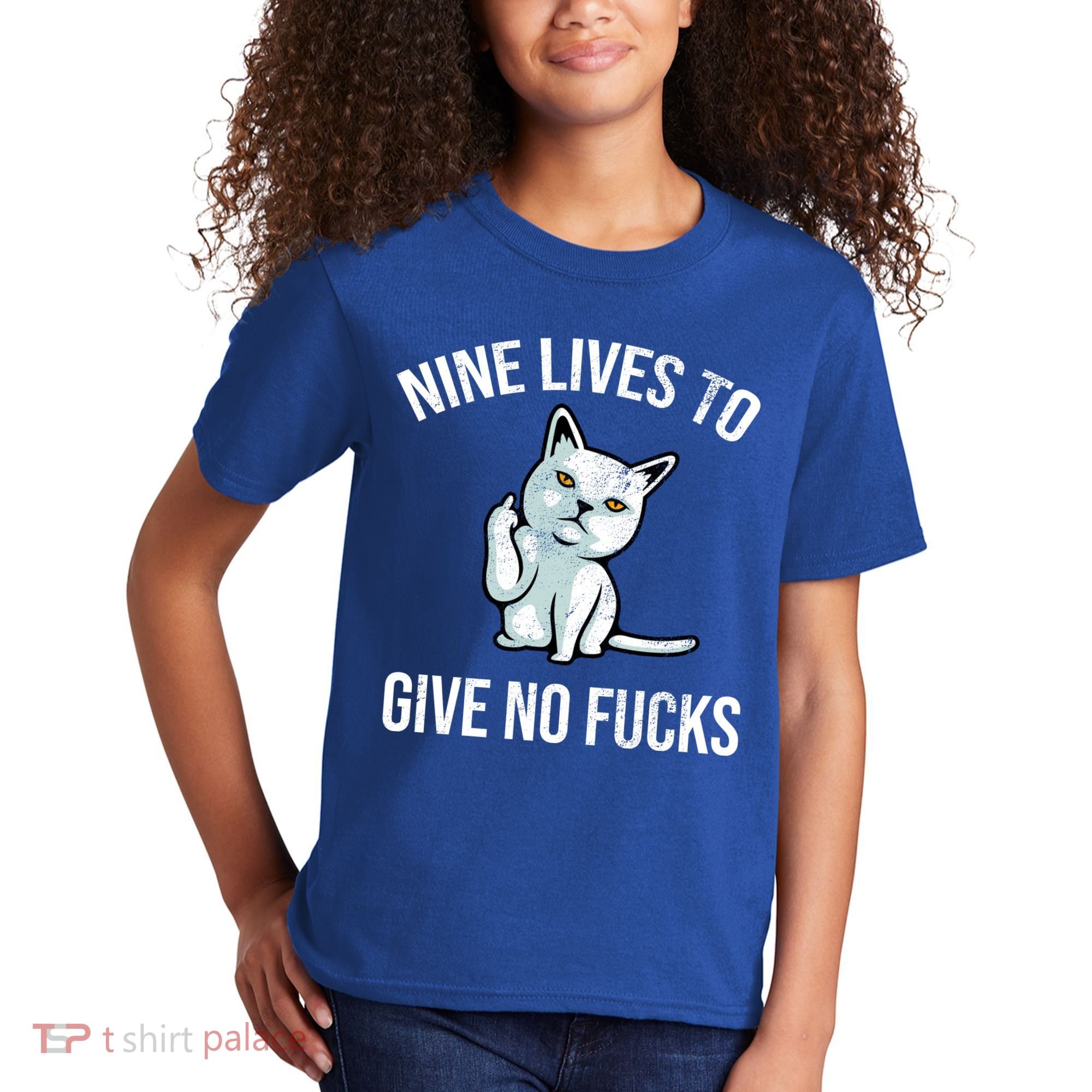 Nine Lives Give No Fucks Kids T-Shirt