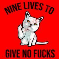 Nine Lives Give No Fucks Santa Hat thumb 1