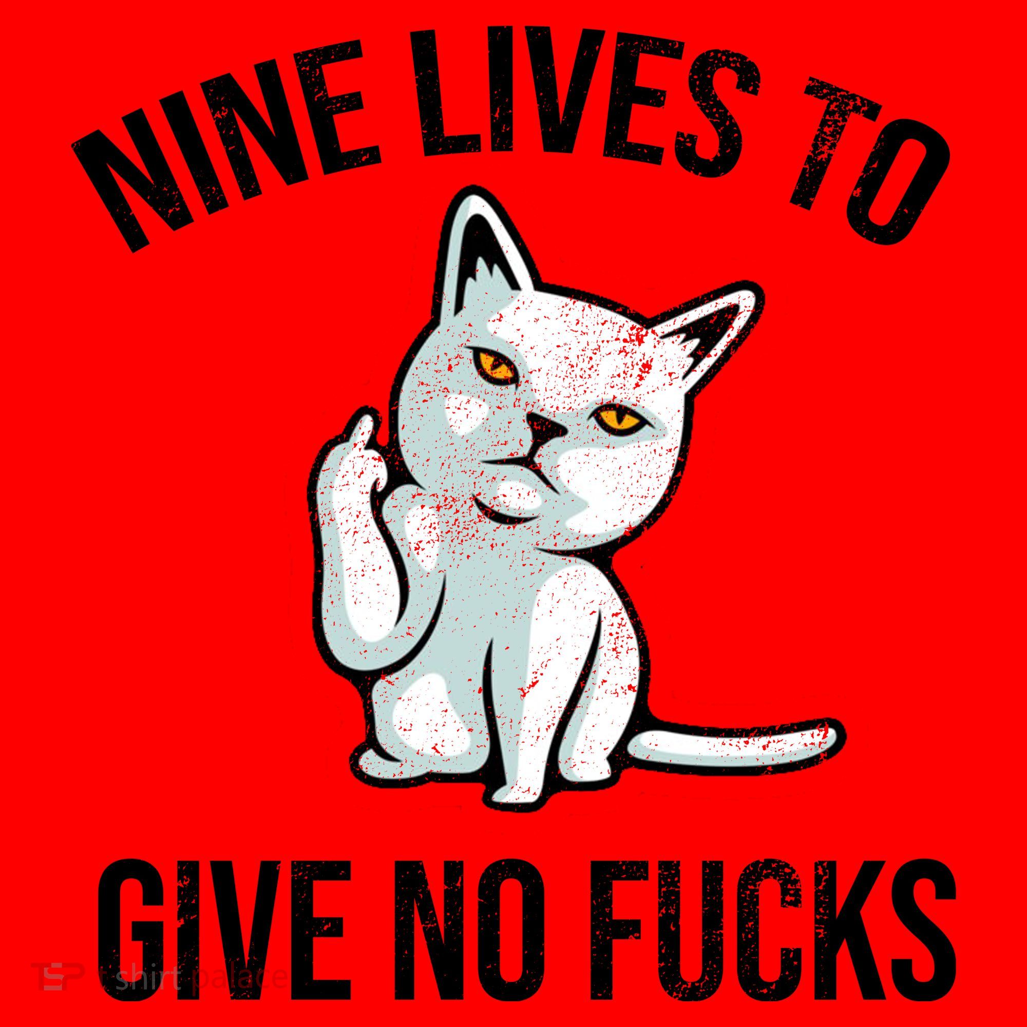Nine Lives Give No Fucks Santa Hat