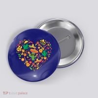 Nacho Love Heart Valentines Mexican Cinco De Mayo Cute Gift Button thumb 0