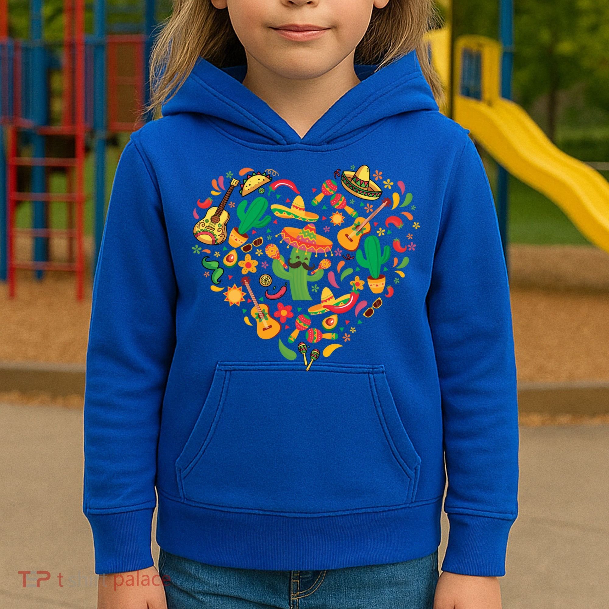 Nacho Love Heart Valentines Mexican Cinco De Mayo Cute Gift Kids Hoodie