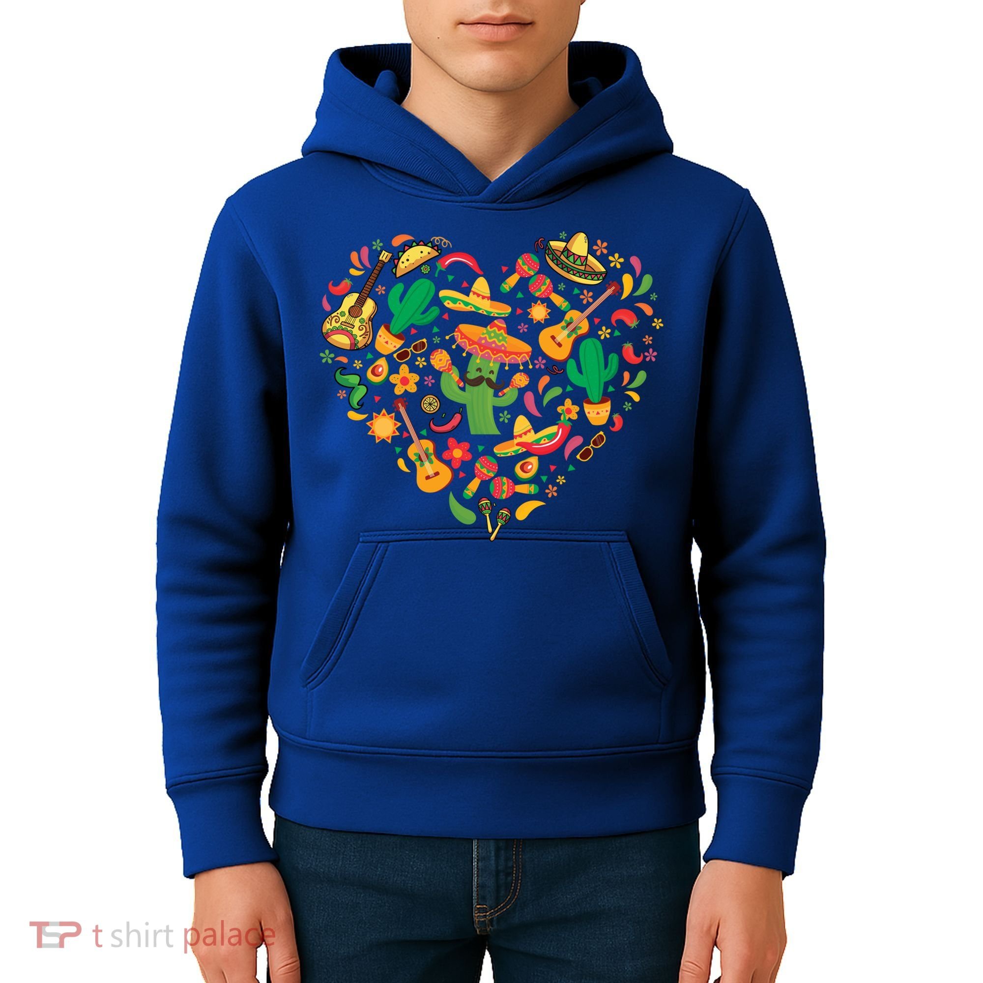 Nacho Love Heart Valentines Mexican Cinco De Mayo Cute Gift Kids Hoodie