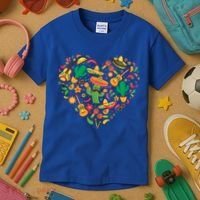 Nacho Love Heart Valentines Mexican Cinco De Mayo Cute Gift Kids T-Shirt thumb 3