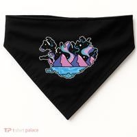 Northern Lights Island Map USA-Made Doggie Bandana thumb 0
