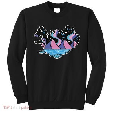 Northern Lights Island Map Sweatshirt