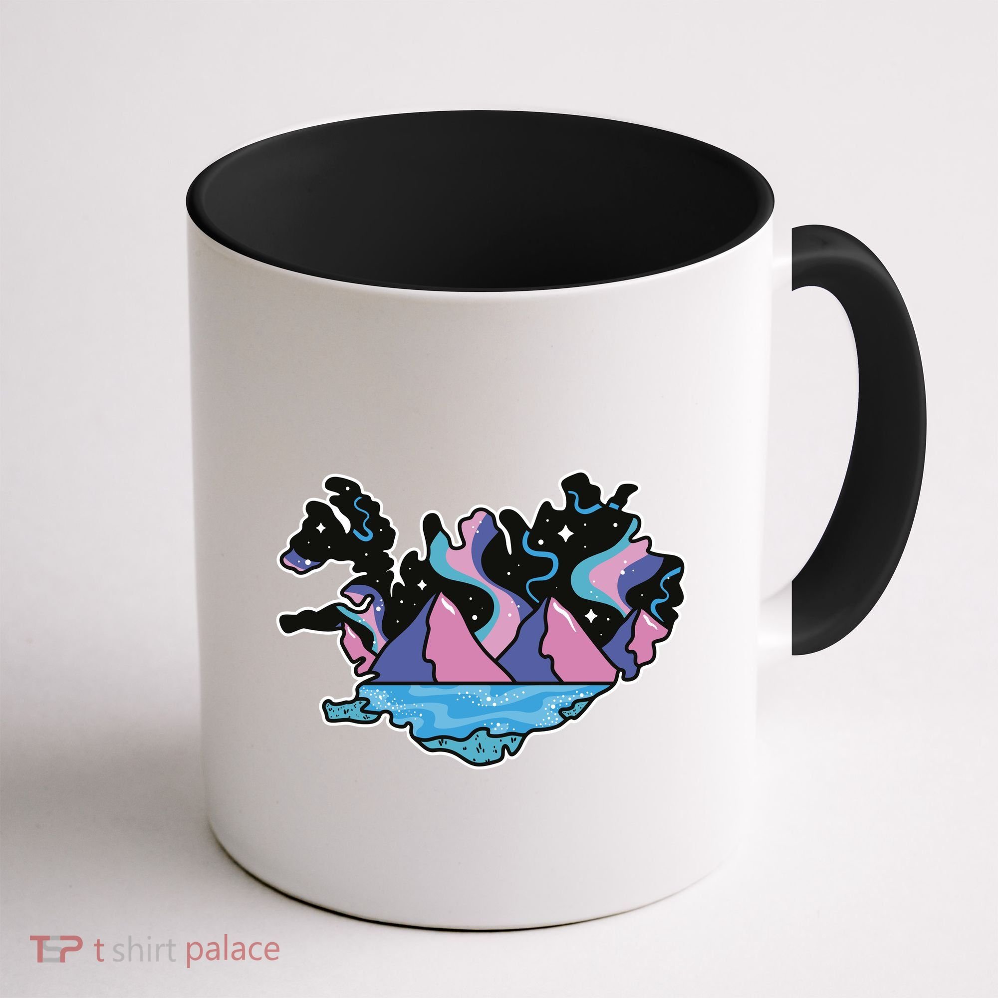 Northern Lights Island Map Coffee Mug