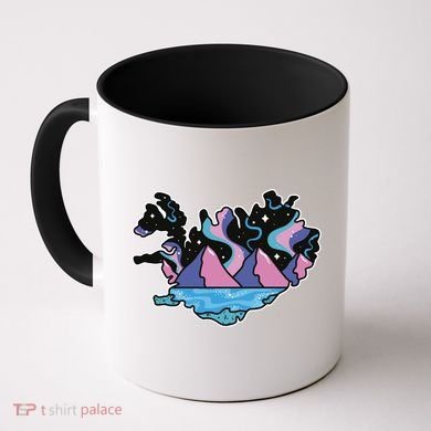 Northern Lights Island Map Coffee Mug