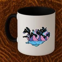 Northern Lights Island Map Coffee Mug thumb 2