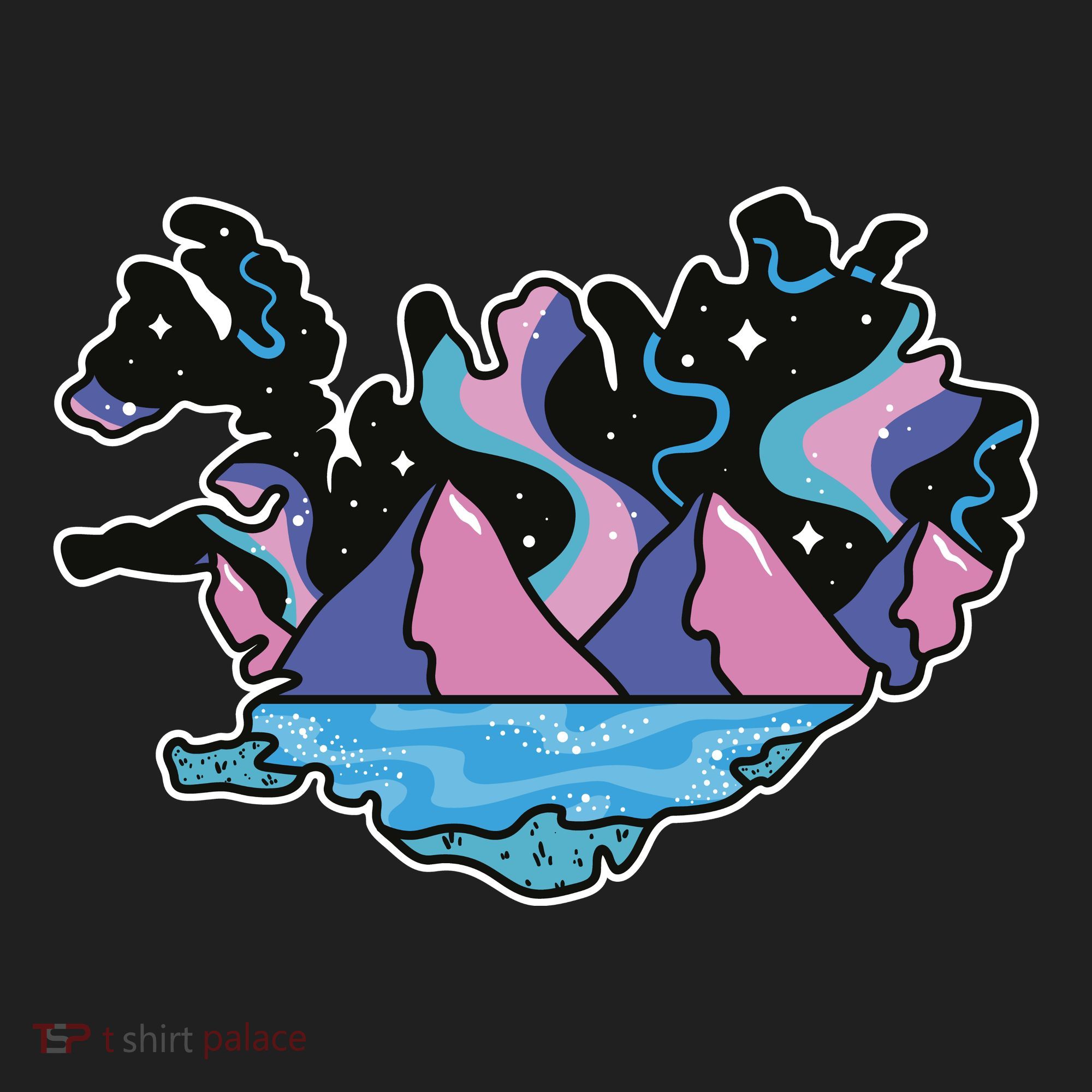 Northern Lights Island Map Beanie