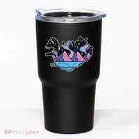 Northern Lights Island Map Tumbler thumb 0