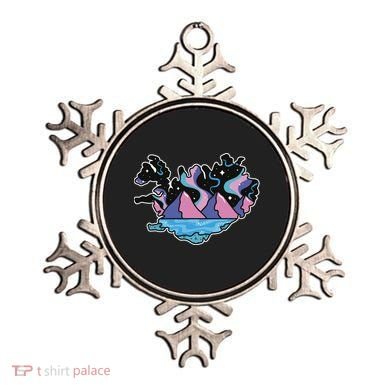 Northern Lights Island Map Ornament