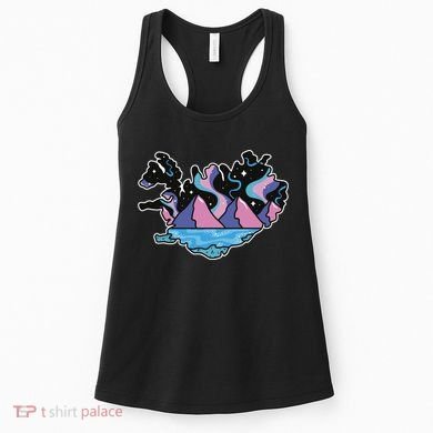 Northern Lights Island Map Women's Tank Top