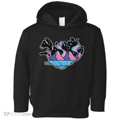 Northern Lights Island Map Toddler Hoodie