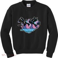 Northern Lights Island Map Kids Sweatshirt thumb 0