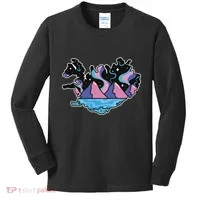 Northern Lights Island Map Kids Long Sleeve Shirt thumb 0