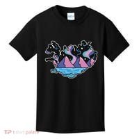 Northern Lights Island Map Kids T-Shirt thumb 0