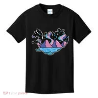 Northern Lights Island Map Kids T-Shirt thumb 0