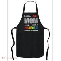 Nurse Lovers I Am A Mom And A Nurse Nothing Scares Me Apron thumb 0