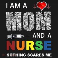 Nurse Lovers I Am A Mom And A Nurse Nothing Scares Me Sweatshirt thumb 3