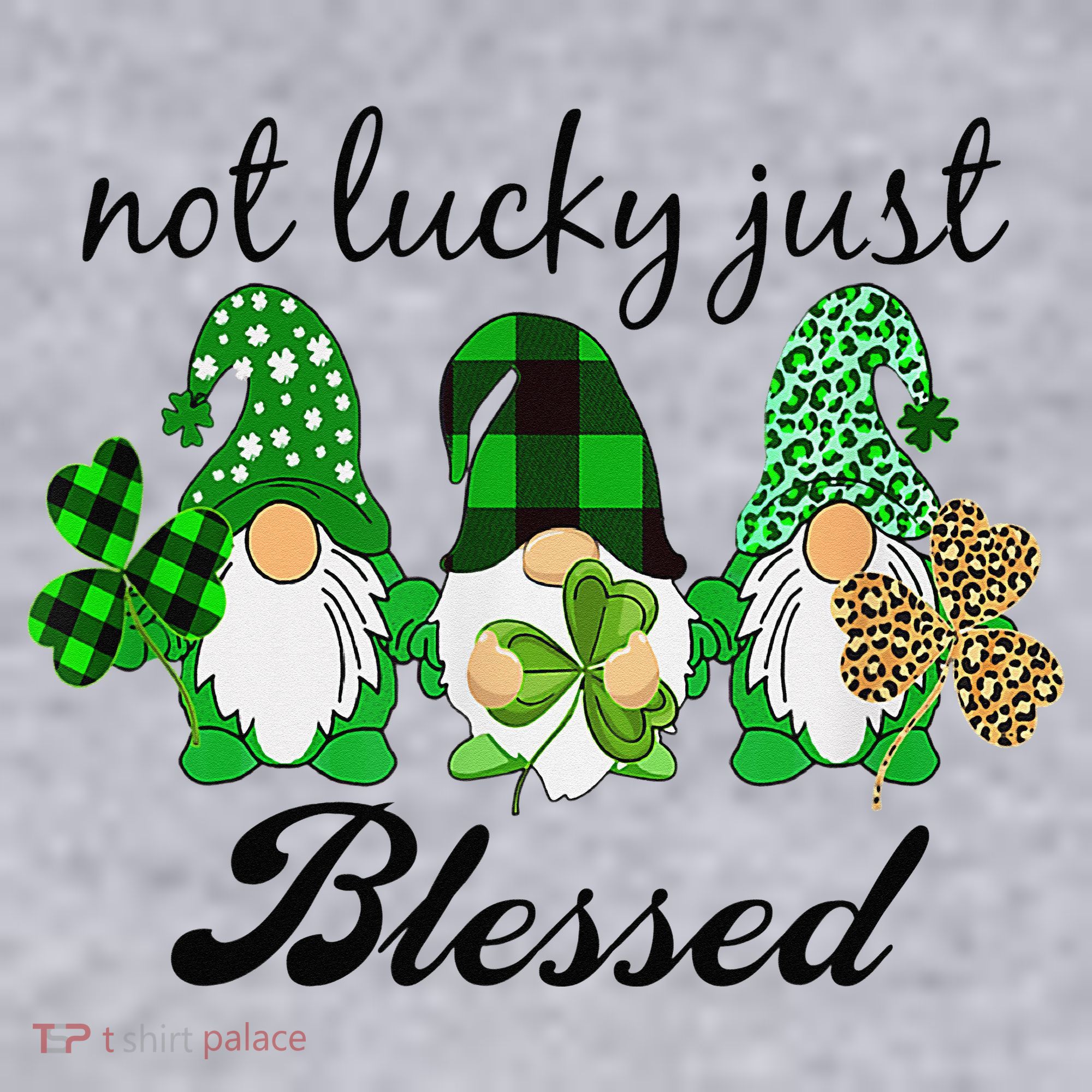 Not Lucky Just Blessed Gnomes Shamrock St Patrick Day Irish Women's Sweatshirt