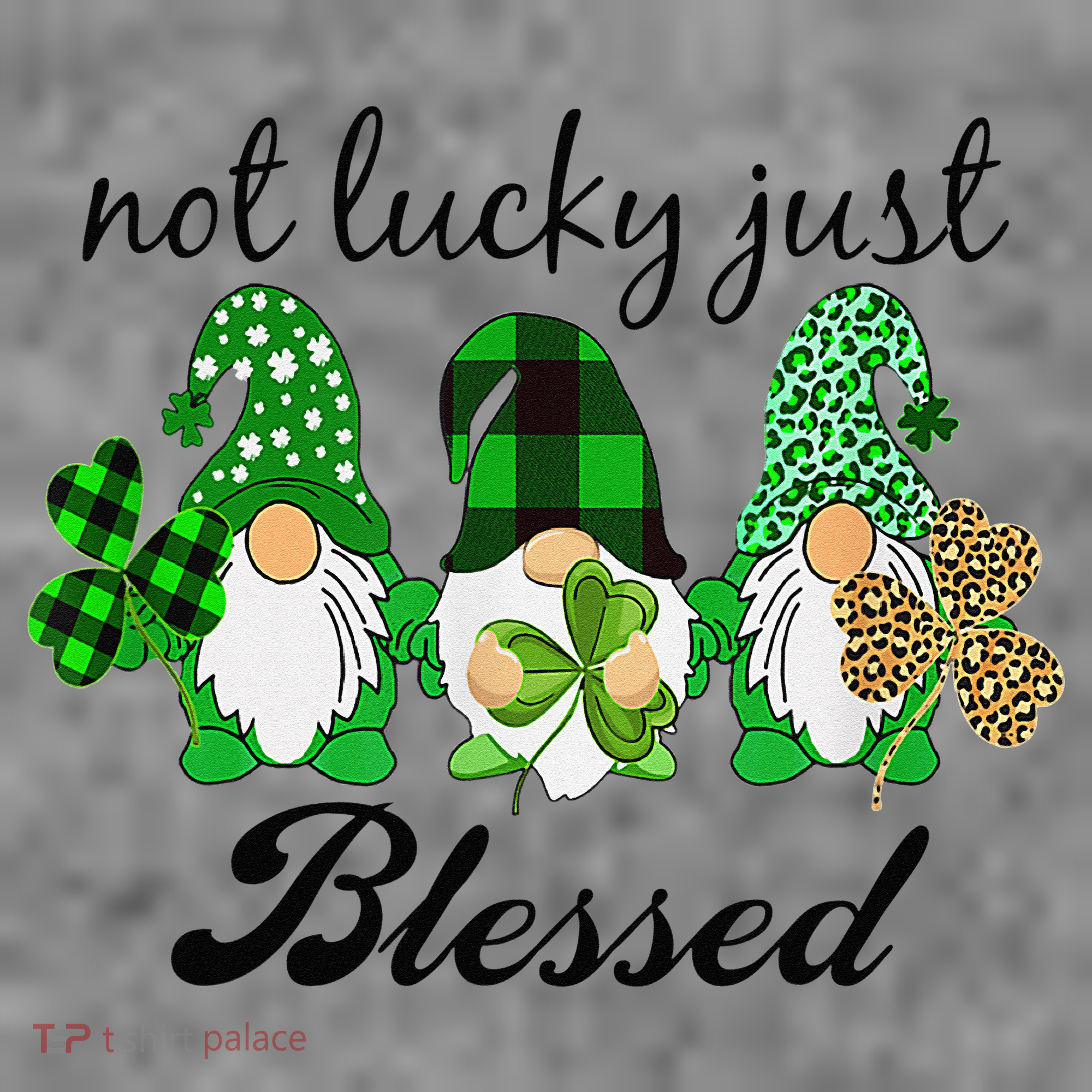 Not Lucky Just Blessed Gnomes Shamrock St Patrick Day Irish Toddler Hoodie