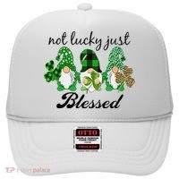 Not Lucky Just Blessed Gnomes Shamrock St Patrick Day Irish Hat thumb 0