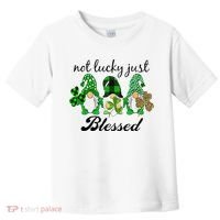 Not Lucky Just Blessed Gnomes Shamrock St Patrick Day Irish Toddler T-Shirt thumb 0