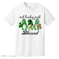 Not Lucky Just Blessed Gnomes Shamrock St Patrick Day Irish Kids T-Shirt thumb 0