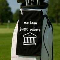No Law Just Vibes Golf Towel thumb 2